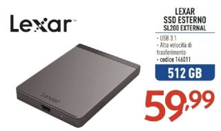 HARD DISK 512 GB LEXAR SL200 EXTERNAL