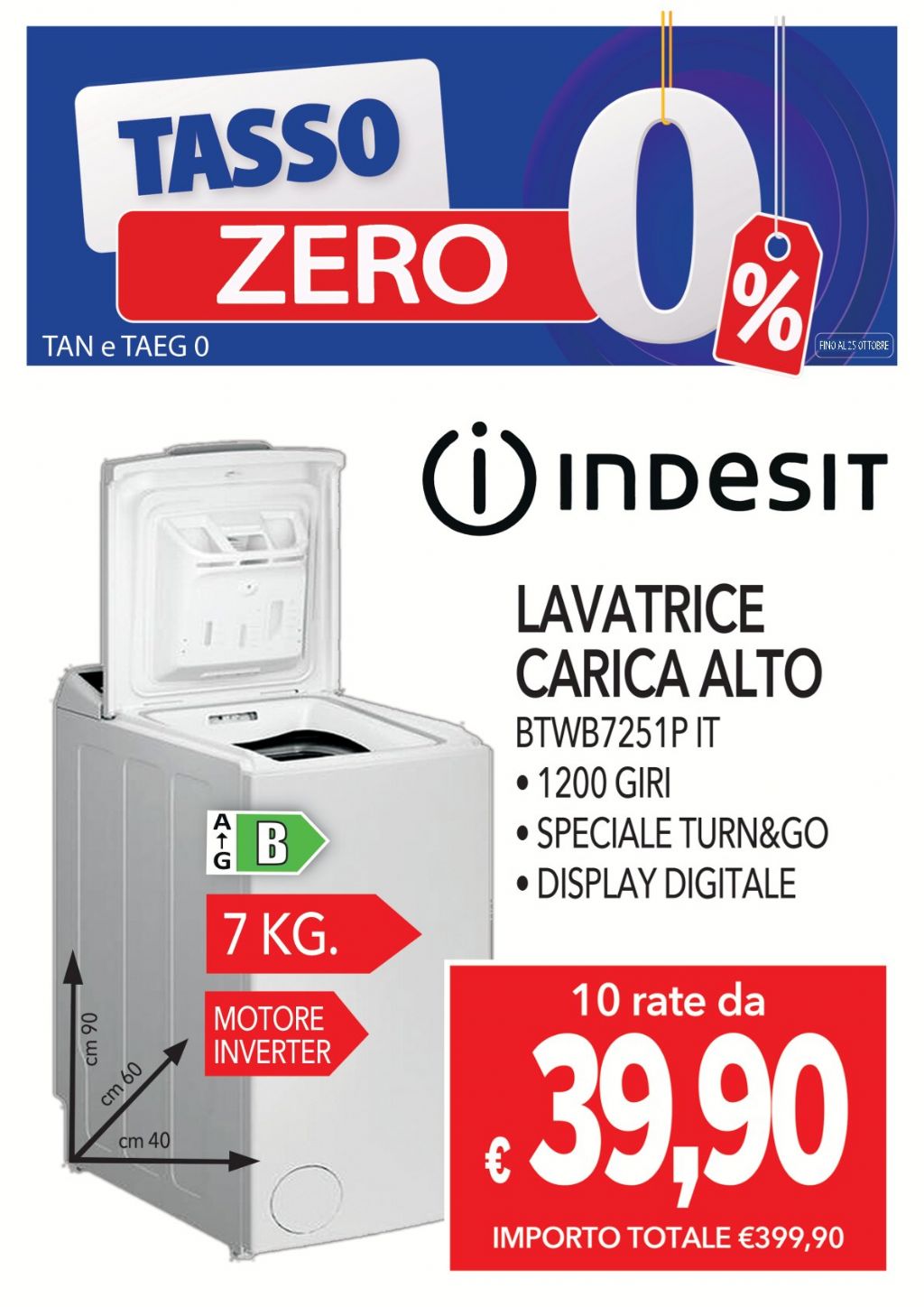 LAVATRICE INDESIT BTWB7251P IT 7KG