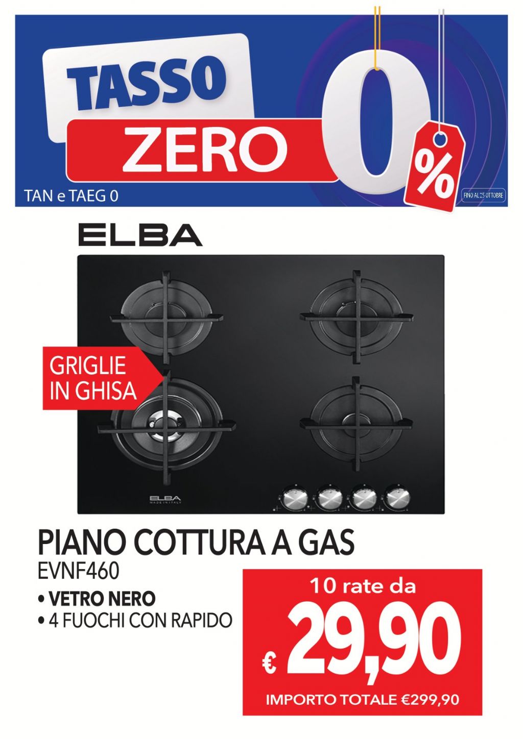 PIANO COTTURA ELBA EVNF460