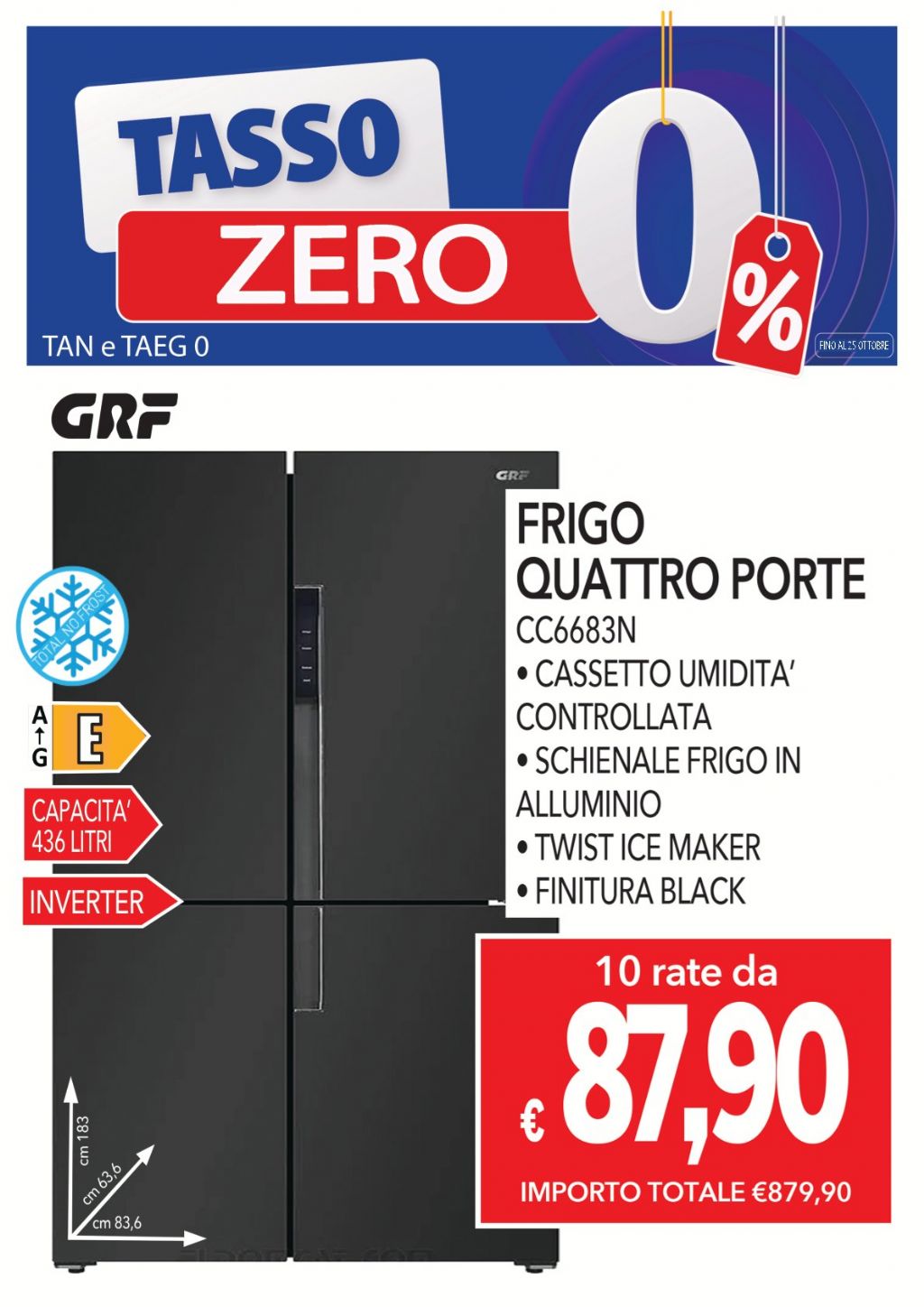 FRIGO 4 PORTE GRF CC6683N