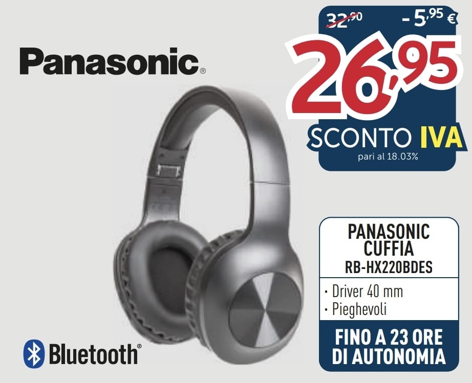 CUFFIE PANASONIC RB-HX220BDES BLUETOOTH