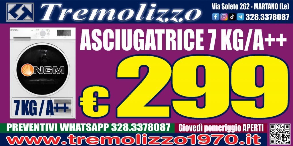 ASCIUGATRICE NGM 7KG