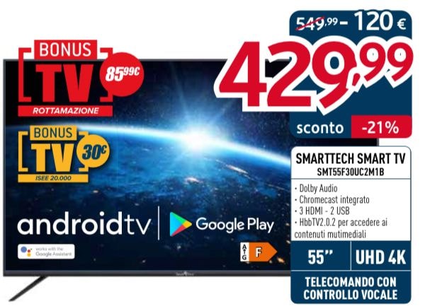 SMART TECH 55'' SMT55F30UC2M1B