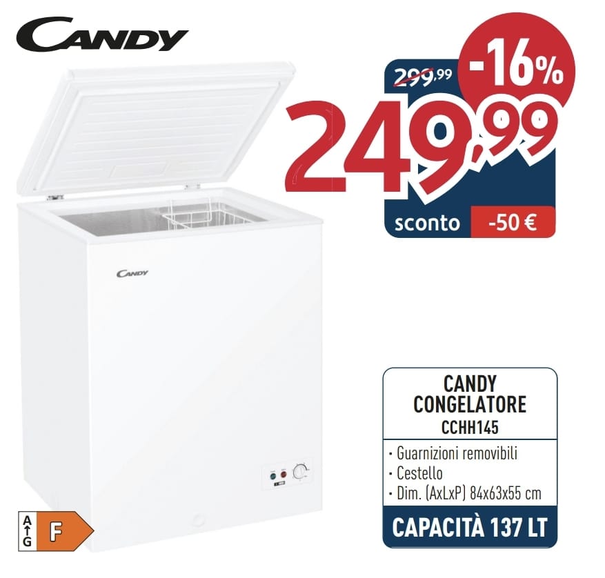 CONGELATORE CANDY CCHH145 POZZETTO