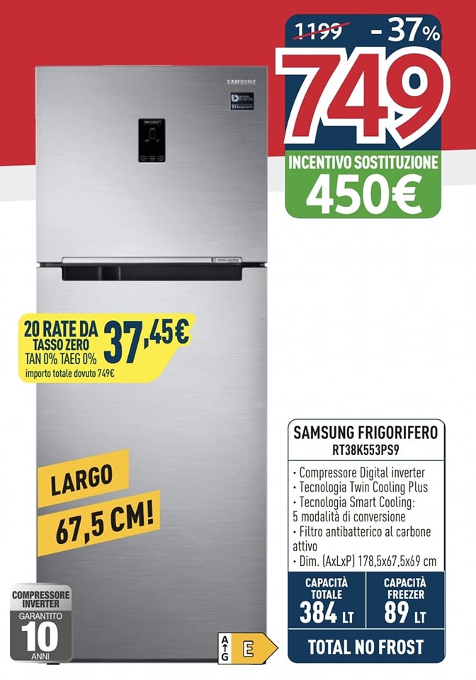 FRIGO SAMSUNG RB38K553PS9 INOX