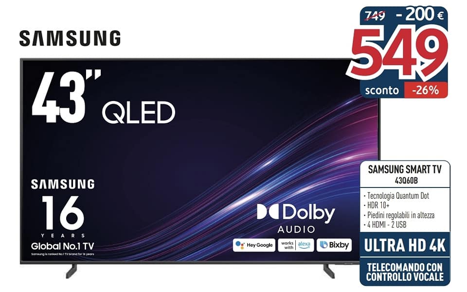 SAMSUNG 43'' 43Q60B QLED