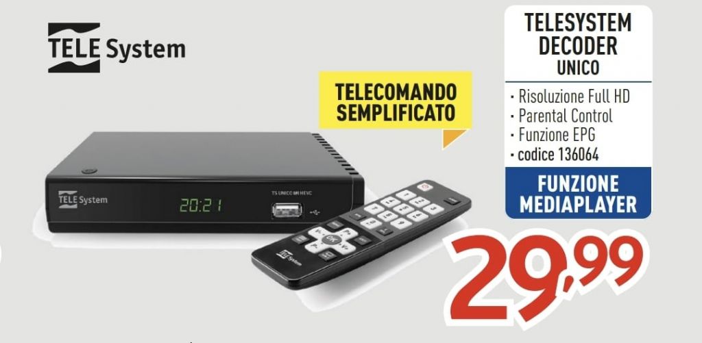 DECODER TELESYSTEM UNICO