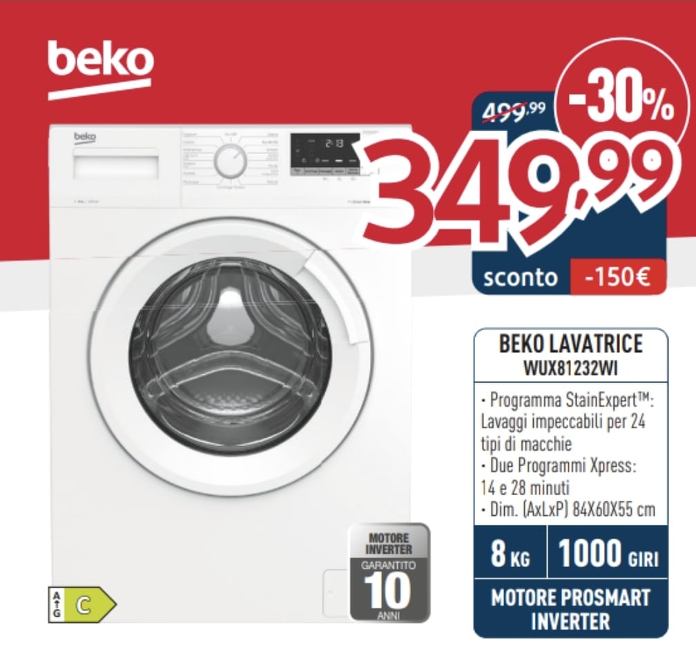 LAVATRICE BEKO WUX81232WI 8KG