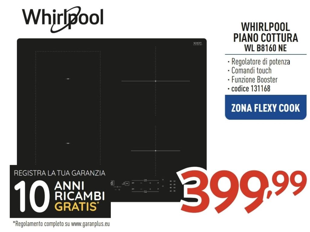 PIANO COTTURA INDUZIONE WHIRLPOOL WLB8160NE 