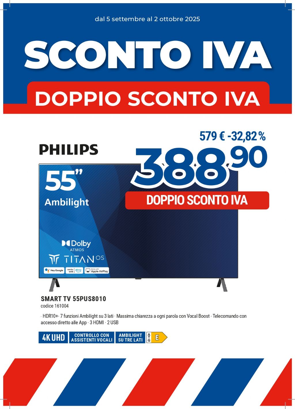 PHILIPS 55PUS8010 55'' SMART TV 4K UHD