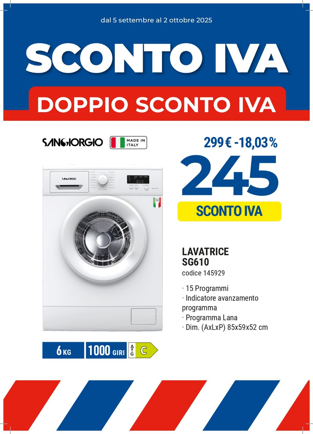 LAVATRICE SAN GIORGIO GS610