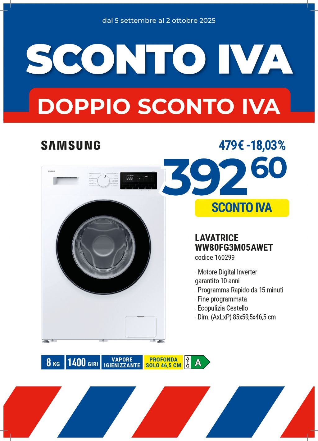 LAVATRICE SAMSUNG WW80FG3M05AWET 8KG