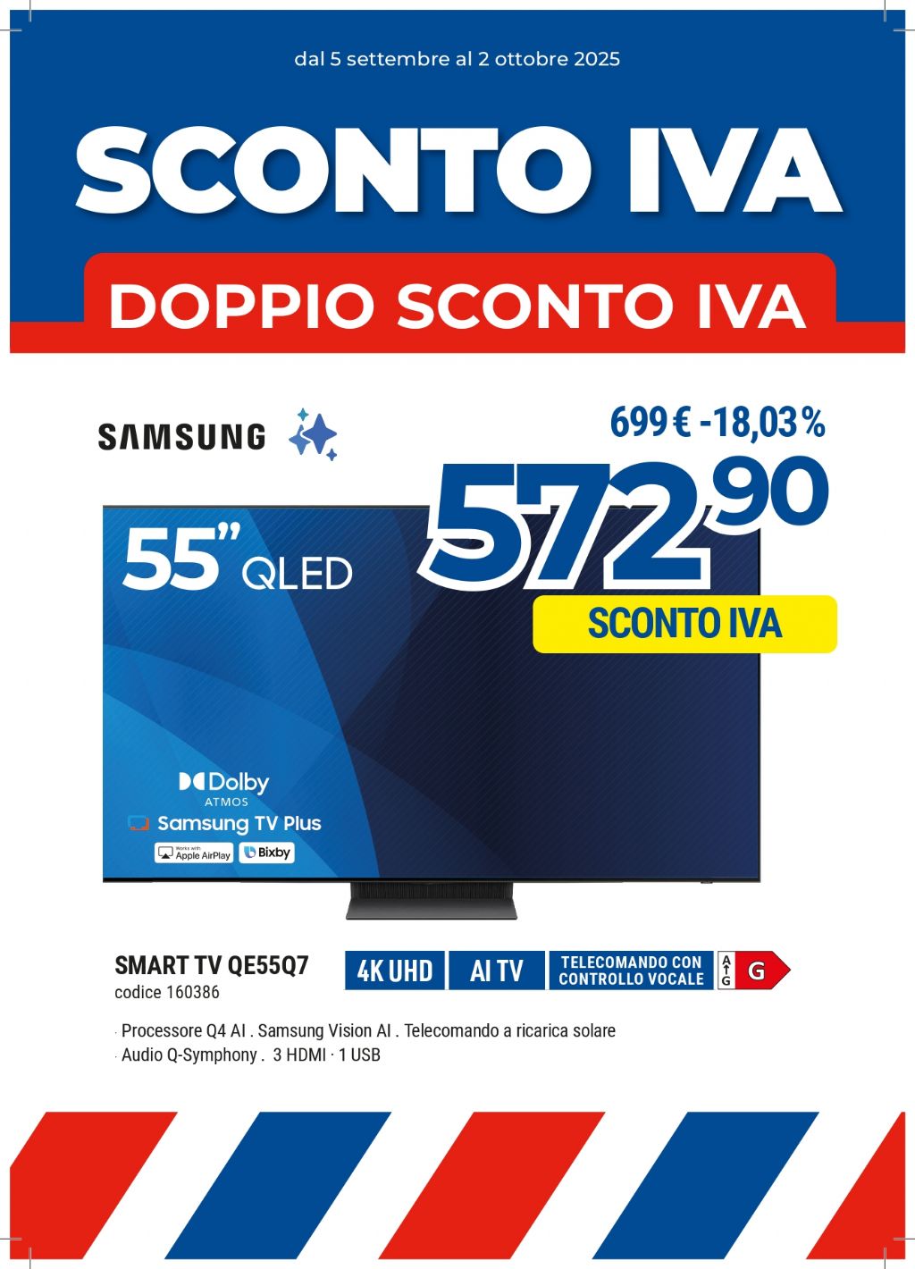 TV SAMSUNG QE55Q7 55'' QLED