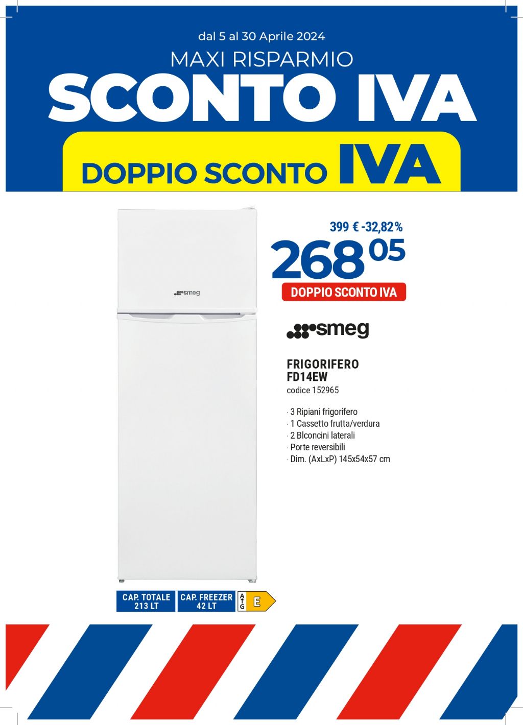 FRIGO SMEG FD14EW DOPPIA PORTA