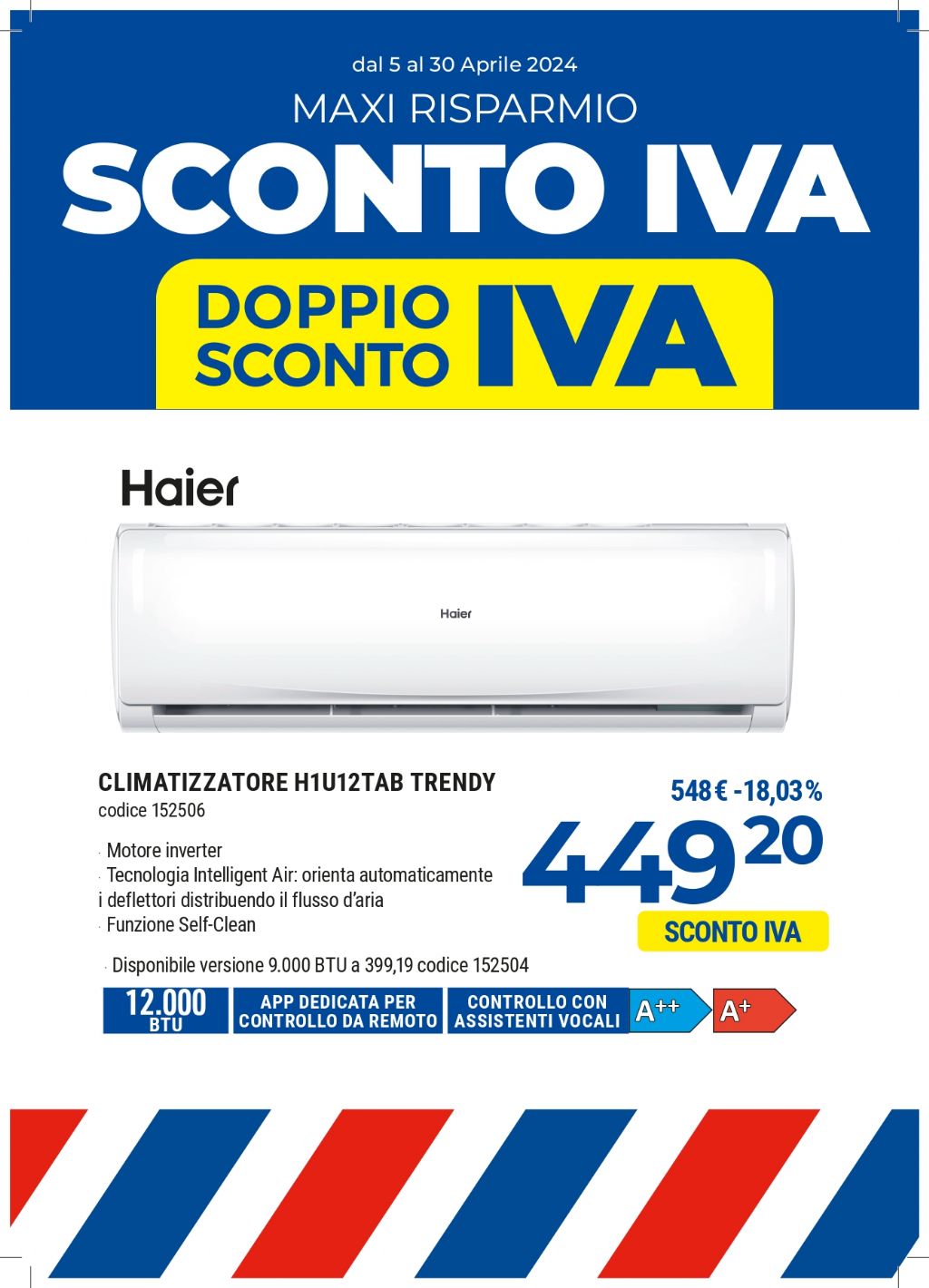 CLIMATIZZATORE HAIER H1U12TAB 12000BTU