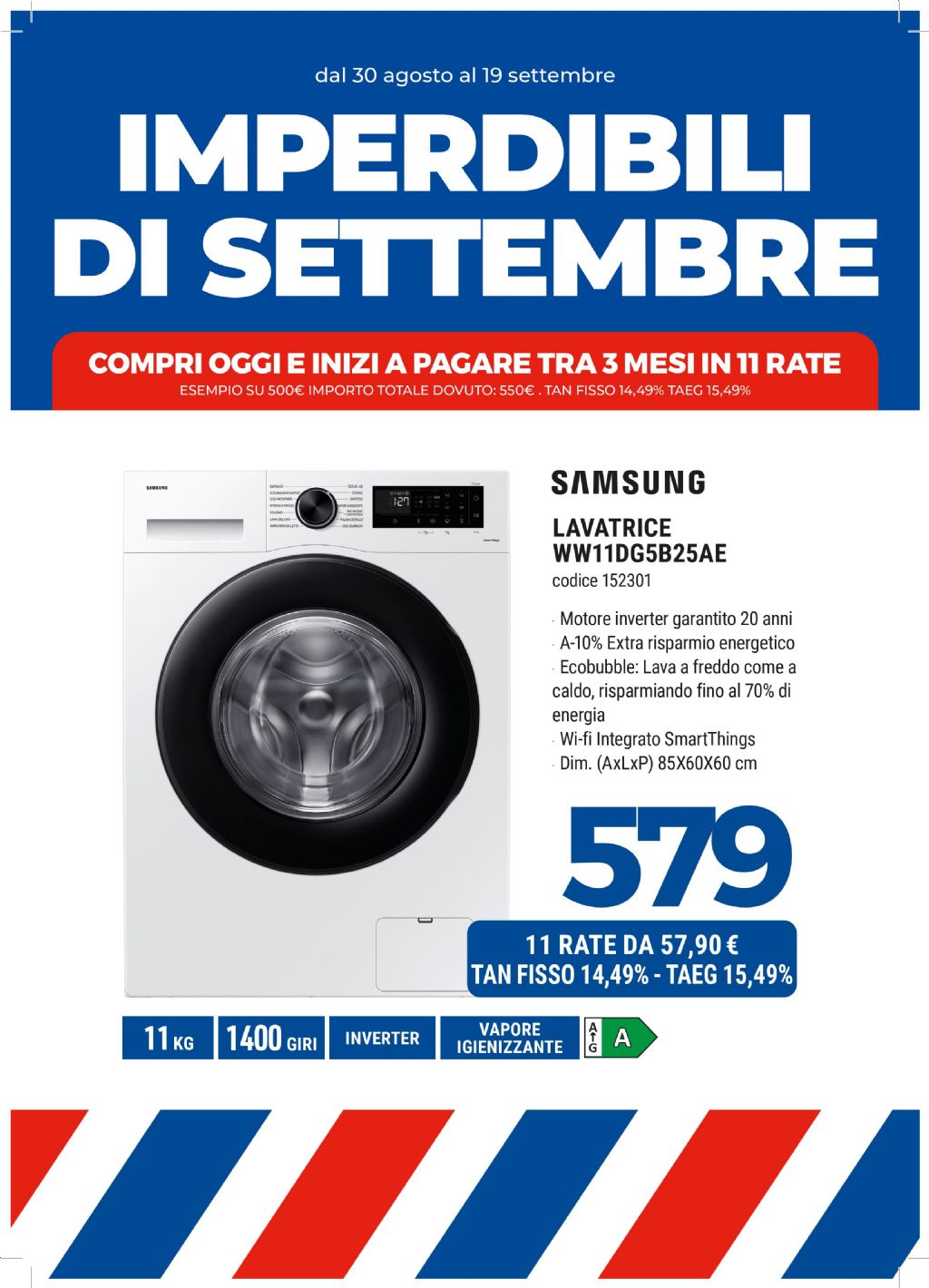 LAVATRICE SAMSUNG WW11DG5B25AE 11KG