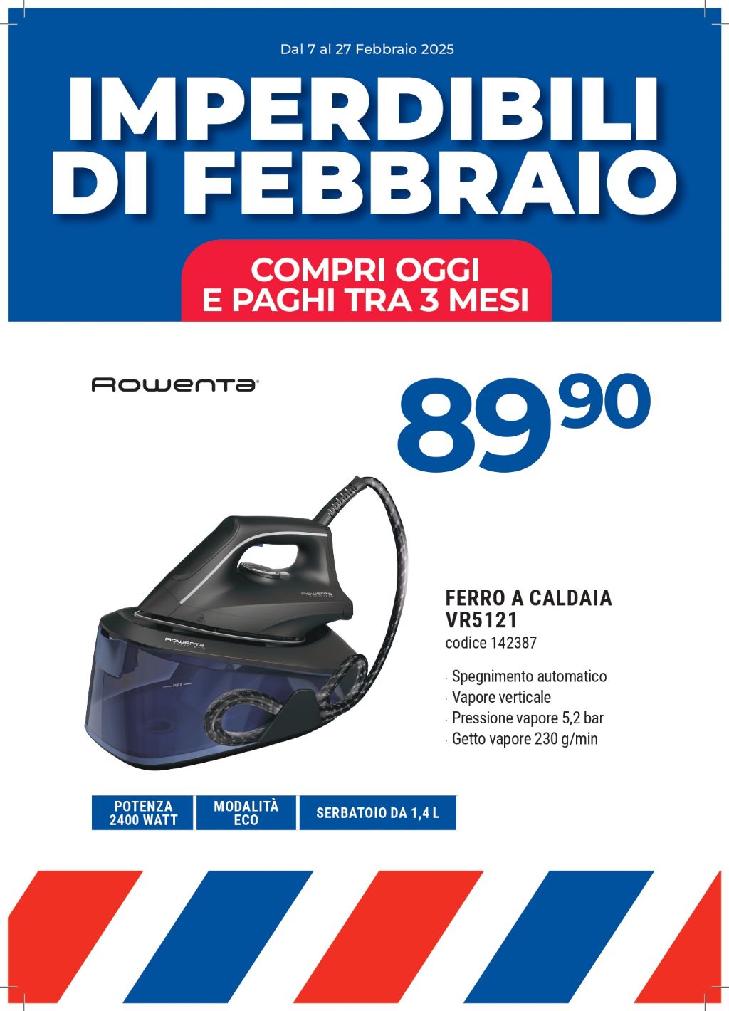 FERRO A CALDAIA ROWENTA VR5121