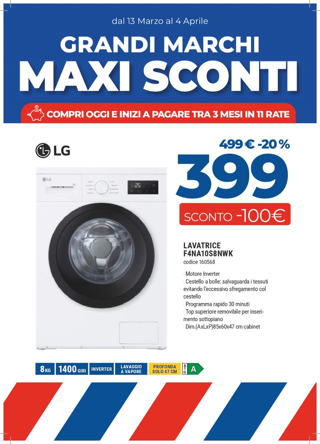 LAVATRICE LG 8KG F4NA10S8NWK