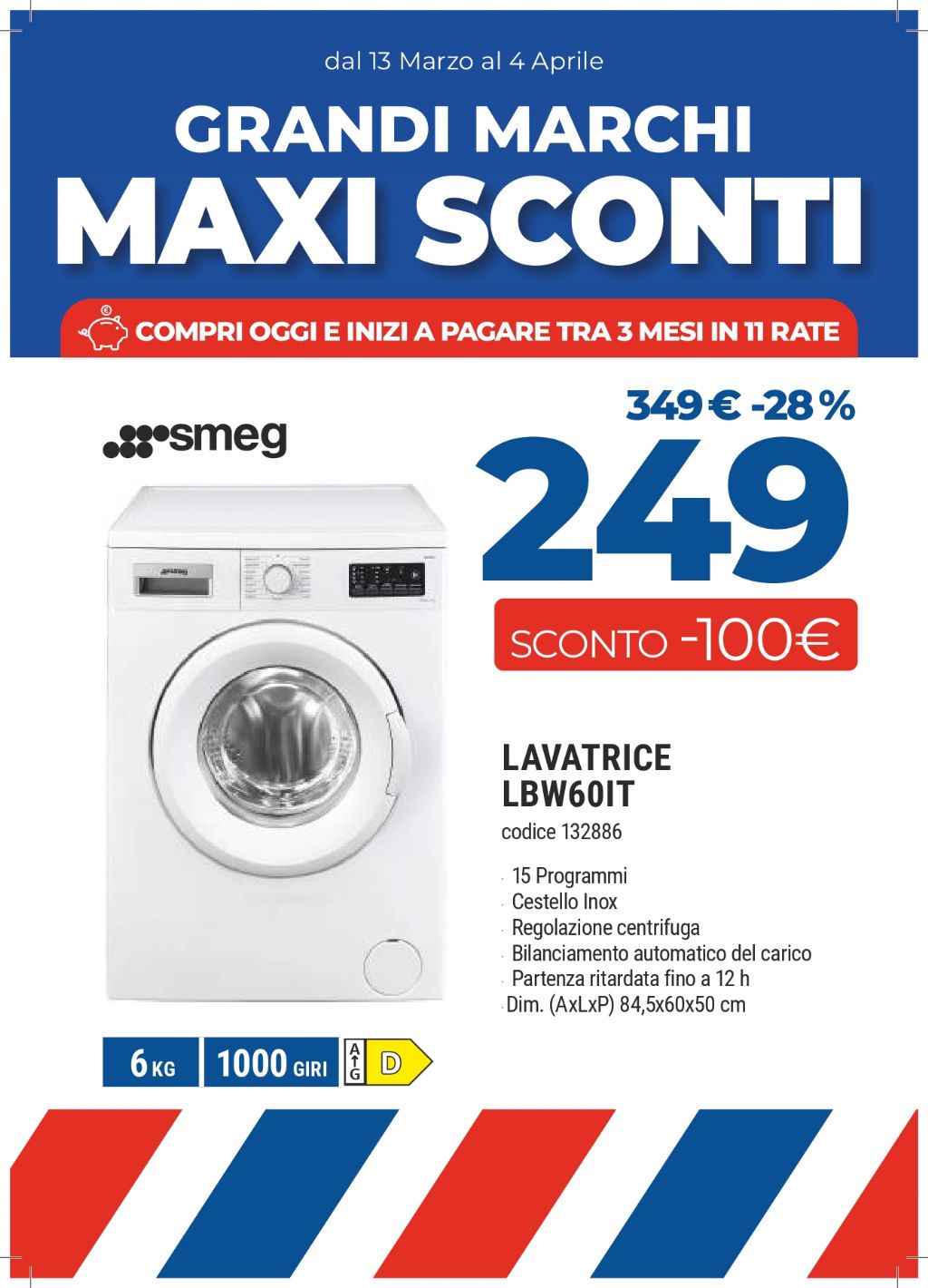 LAVATRICE SMEG LBW60IT 6KG