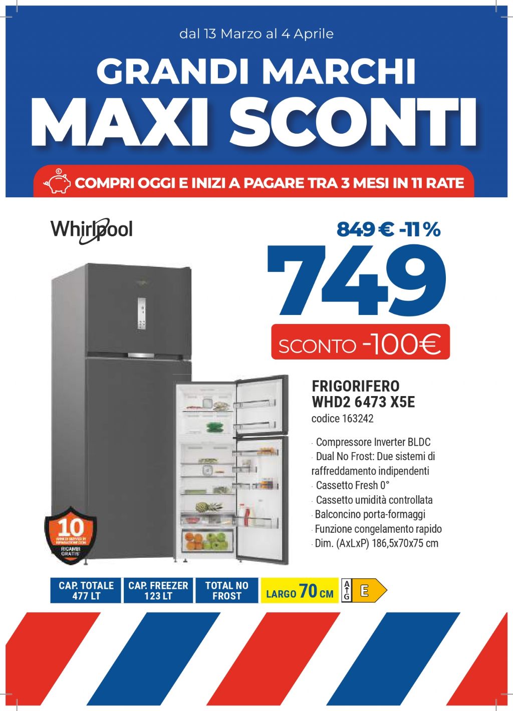 FRIGO WHIRLPOOL WHD26473X5E