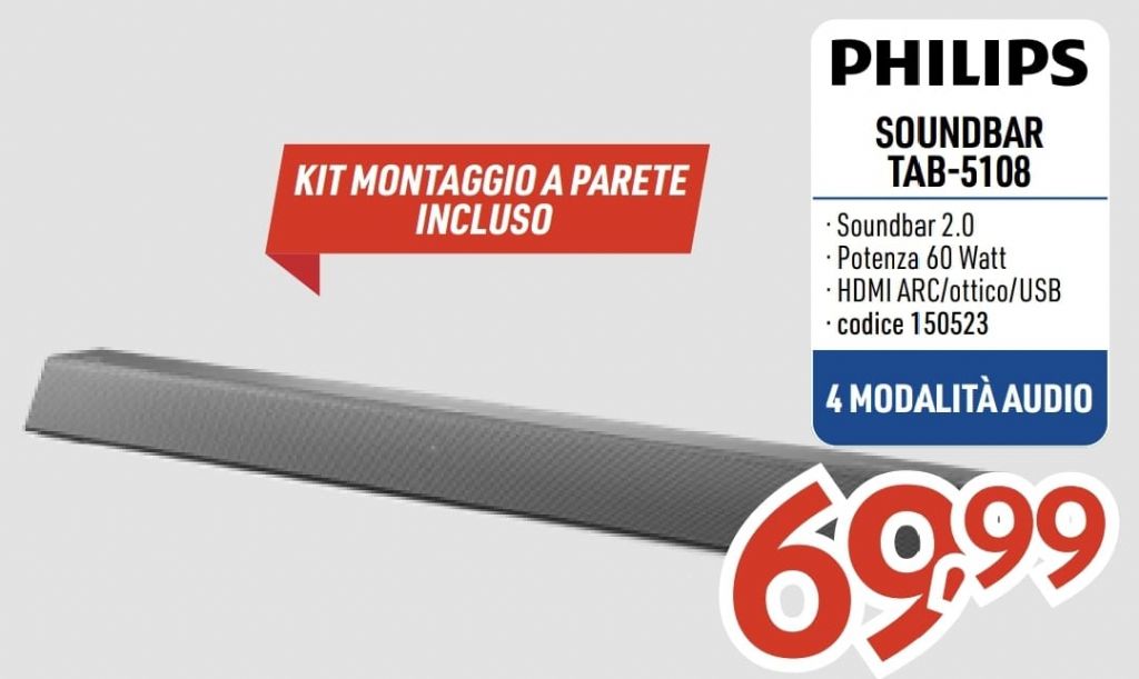 SOUND BAR PHILIPS TAB-5108