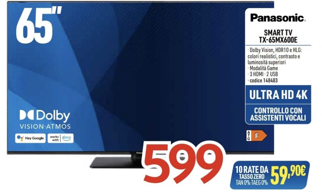 TV PANASONIC TX-65MX650E 65'' 4K SMART TV 