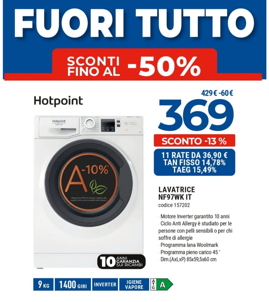 LAVATRICE HOTPOINT-ARISTON NF97WK IT 9KG