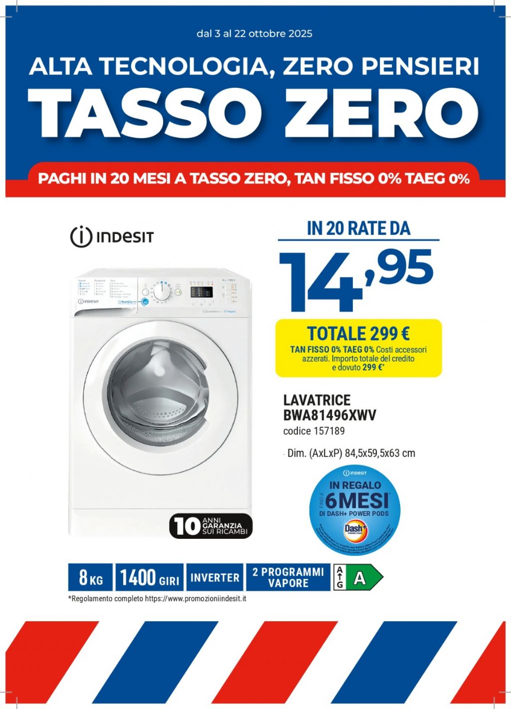 LAVATRICE INDESIT BWA81496XWV