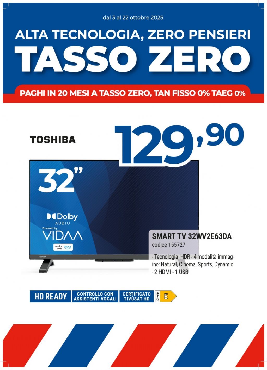 TOSHIBA 32WV2E63DA 32'' SMART TV