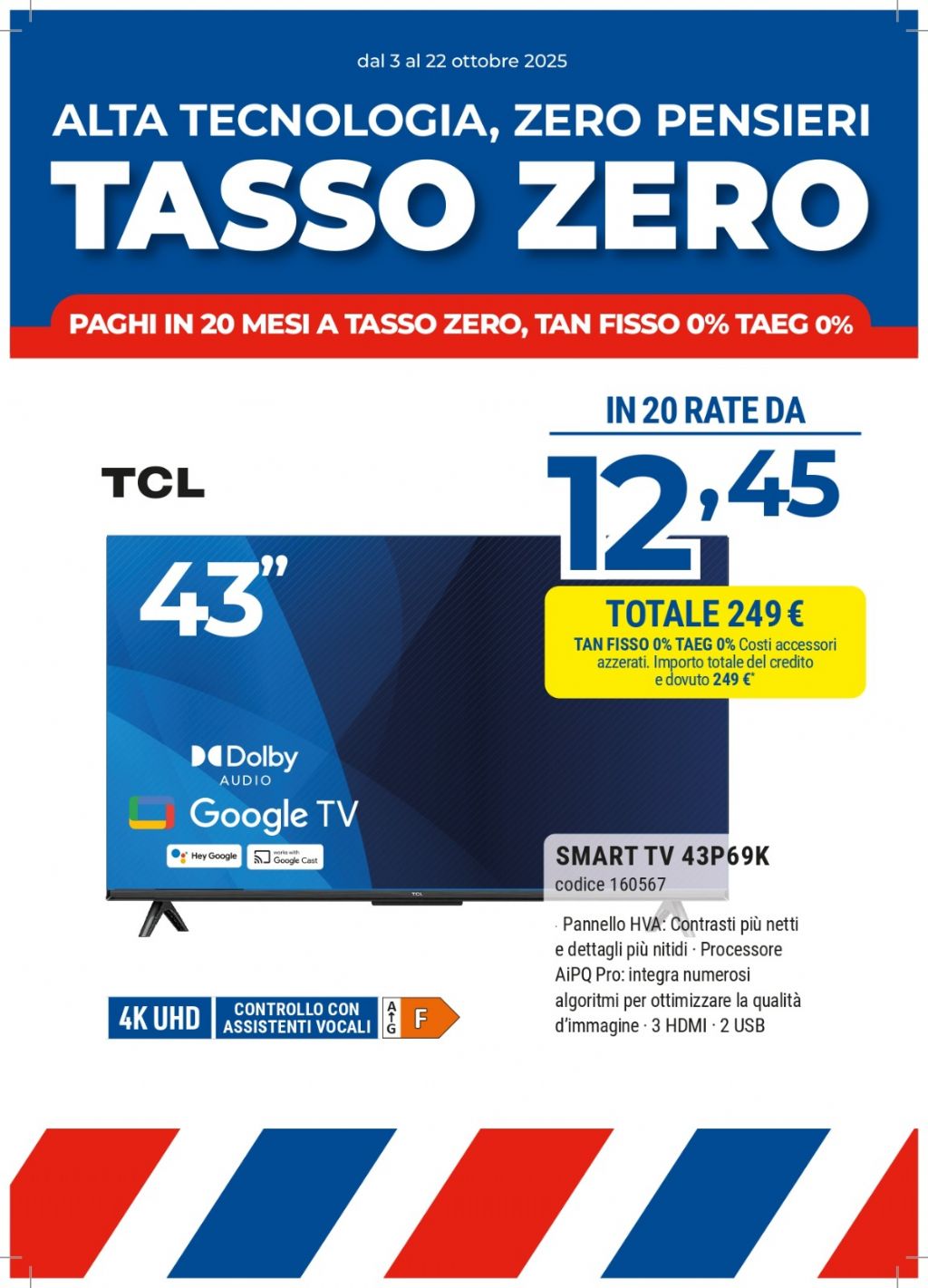 TV TCL 43P69K 43'' 4K