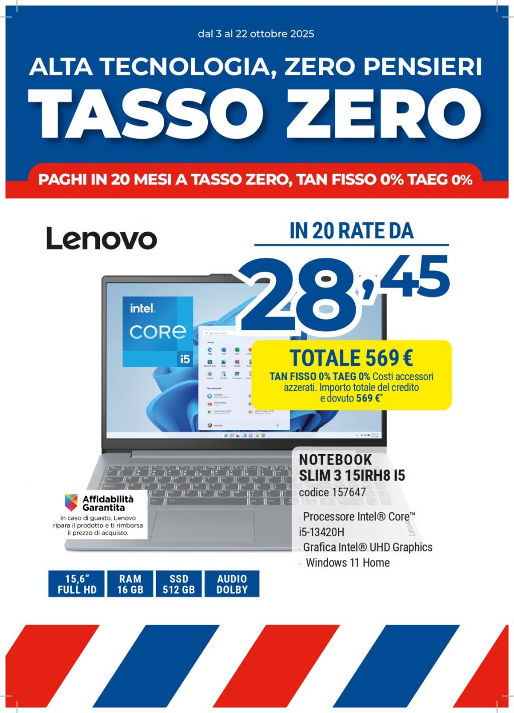 LENOVO NOTEBOOK SLIM 3 15IRH8 I5