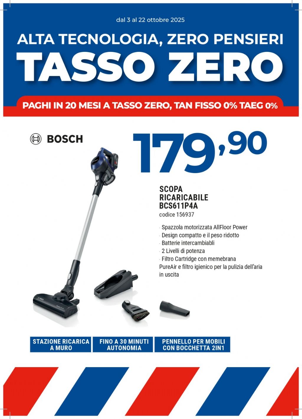 SCOPA RICARICABILE BOSCH BCS611P4A