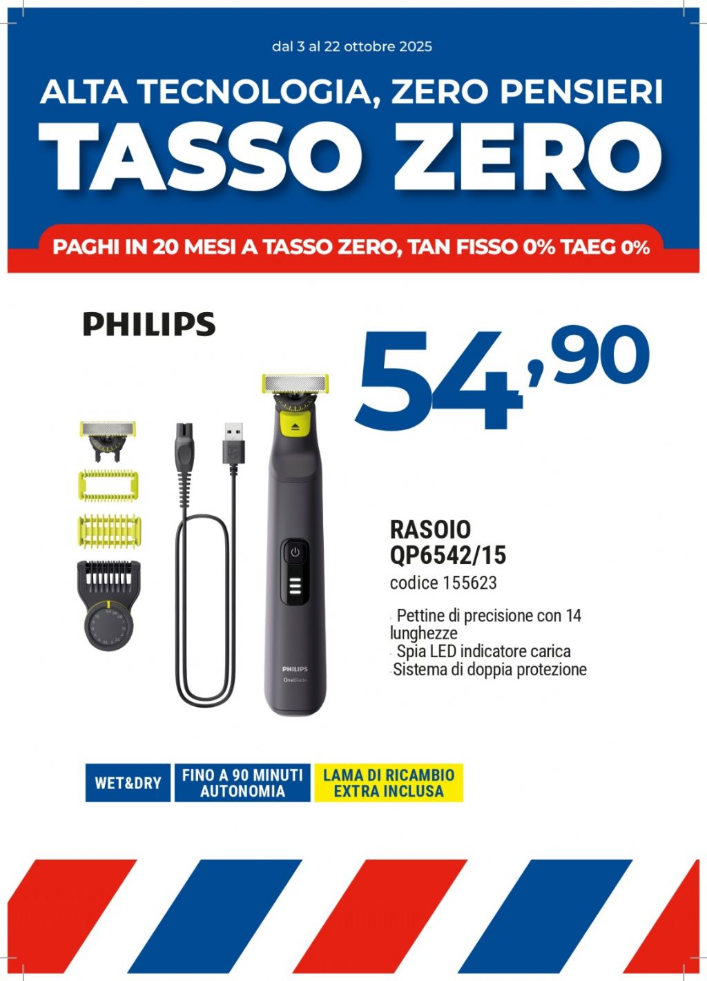 RASOIO PHILIPS QP6542/15