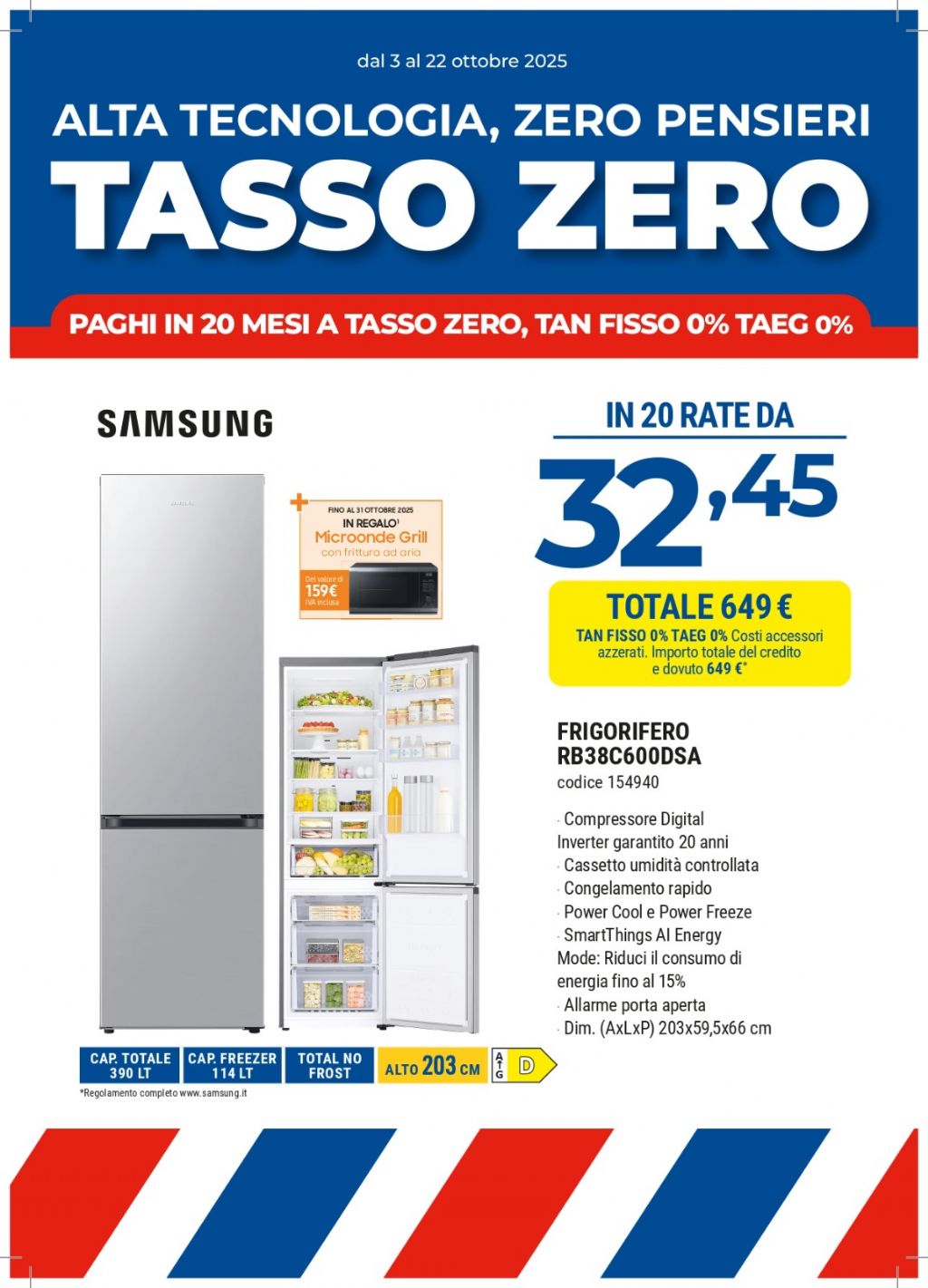 SAMSUNG RB38C600DSA FRIGORIFERO COMBINATO