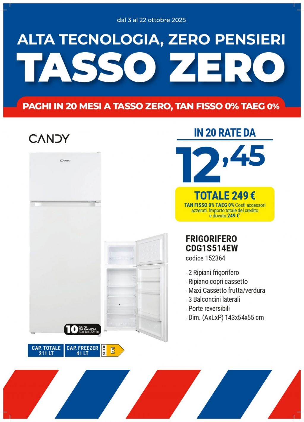 FRIGO CANDY CDG1S514EW