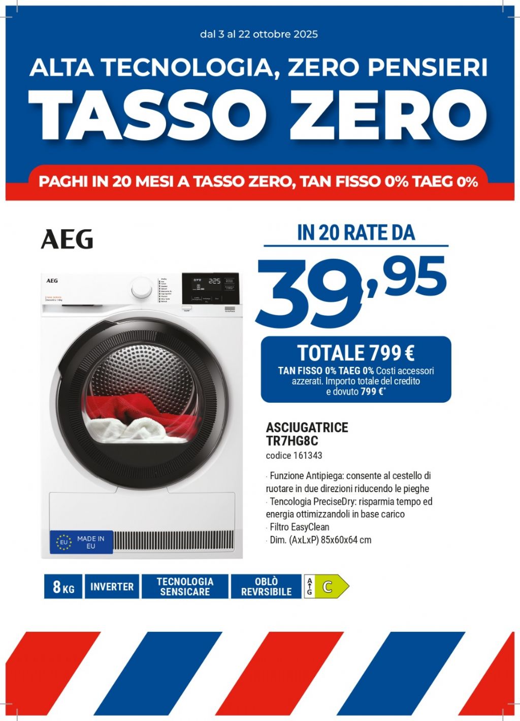 ASCIUGATRICE AEG TR7HG8C