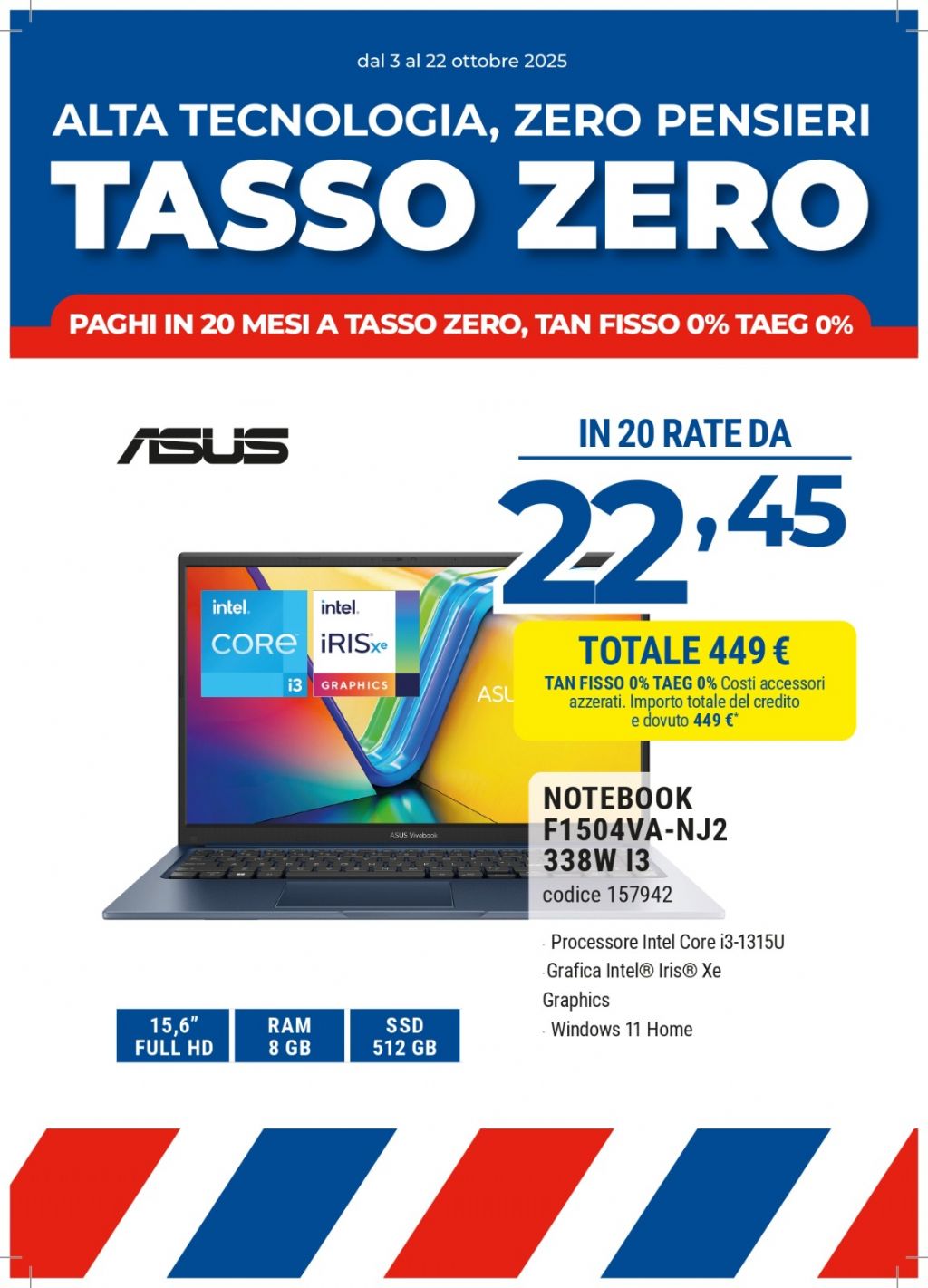 ASUS PC F1504VA-NJ2338W I3