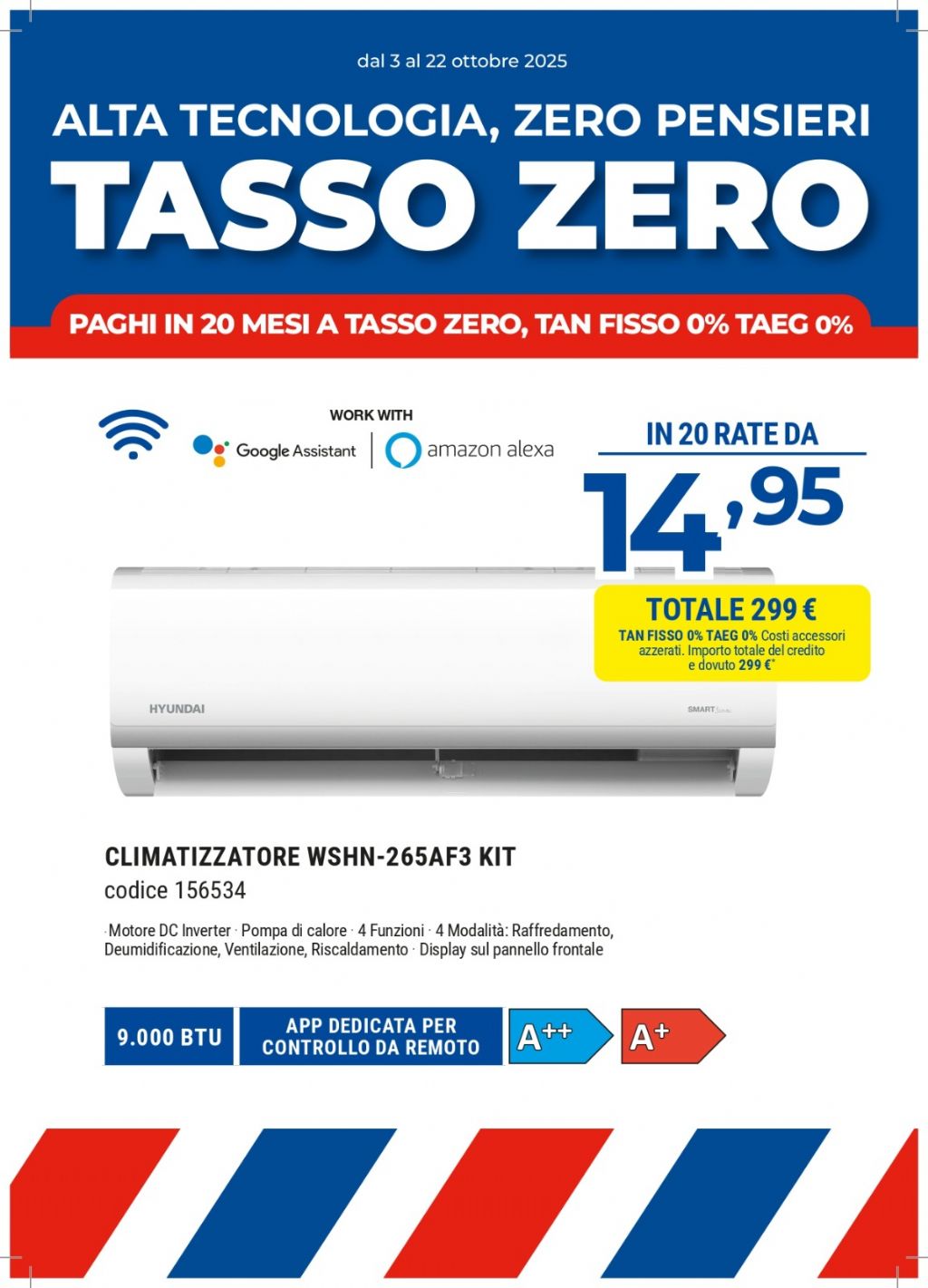CLIMATIZZATORE HYUNDAI WSHN-265AF3 KIT 9000BTU