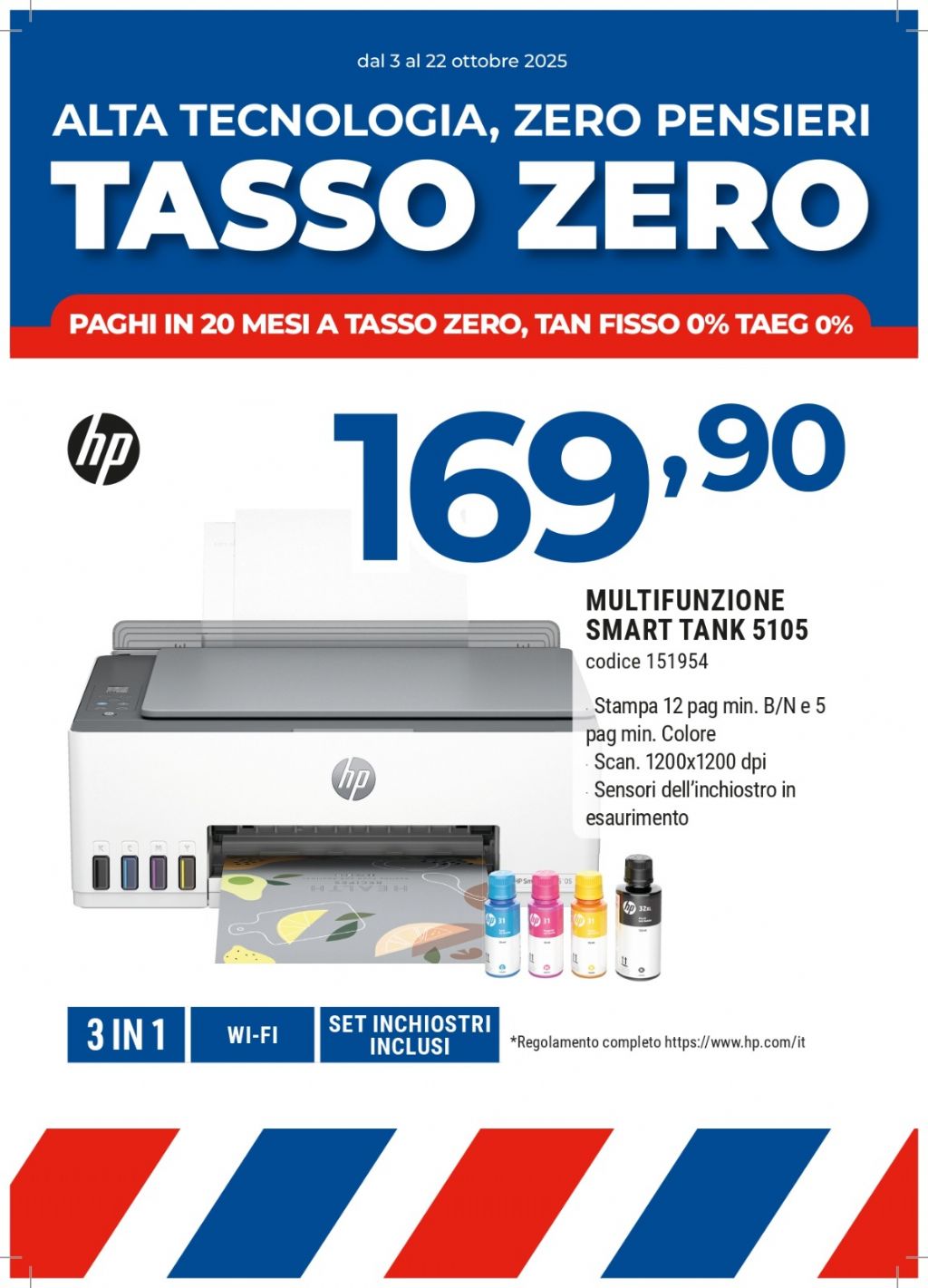 HP STAMPANTE MULTIFUNZIONE SMART TANK 5105