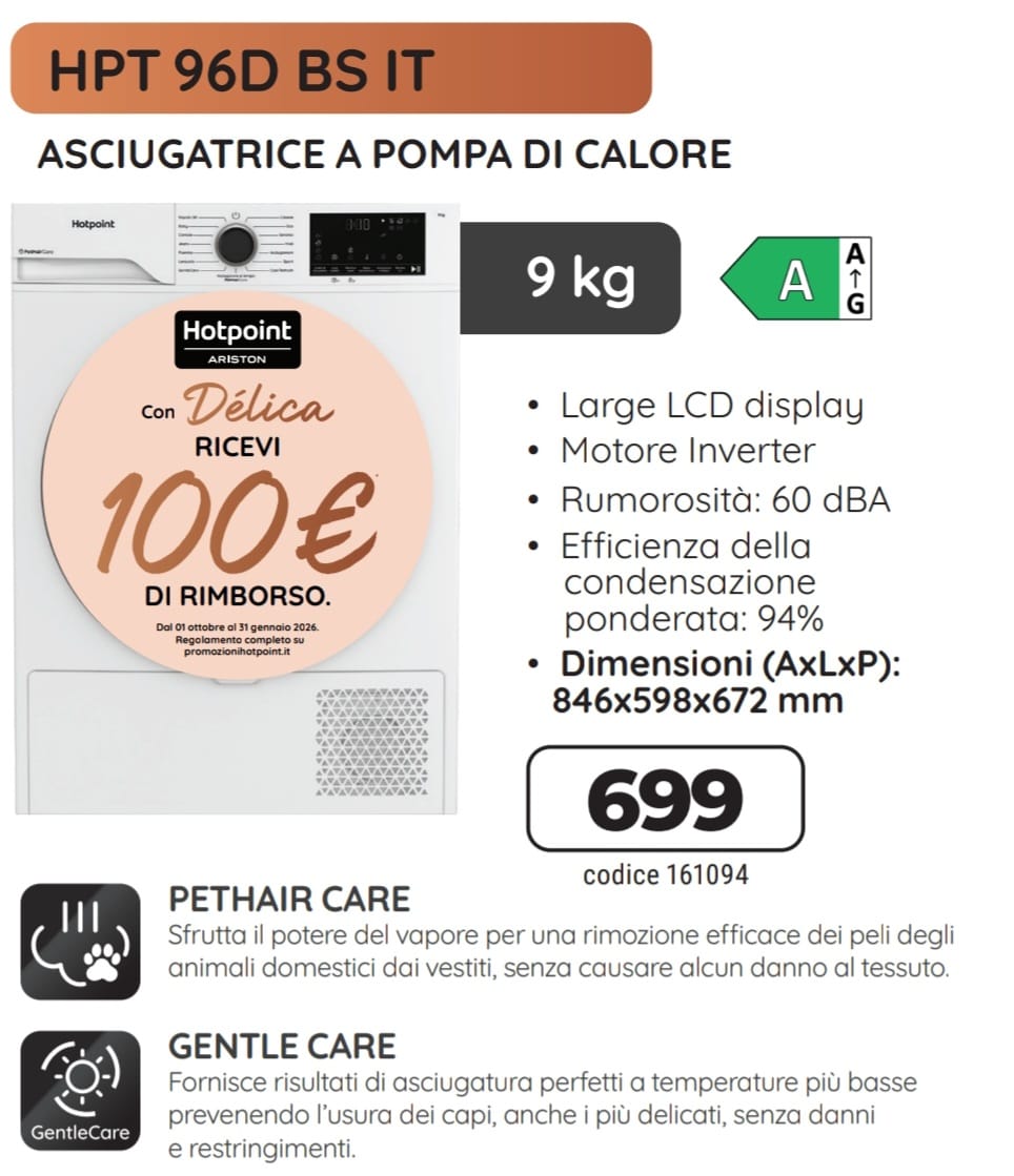 ASCIUGATRICE ARISTON HPT96DBSIT