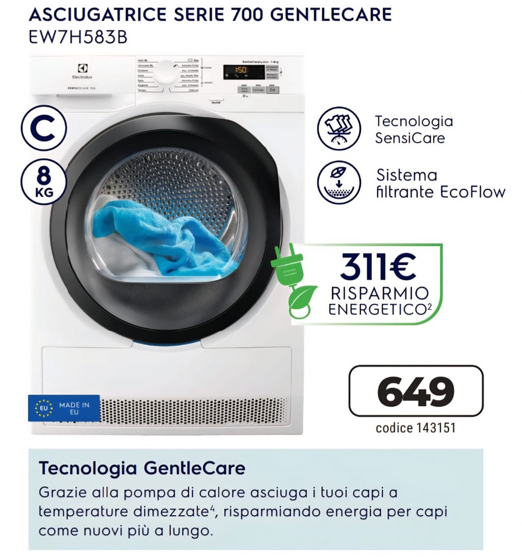 ASCIUGATRICE ELECTROLUX EW7H583B