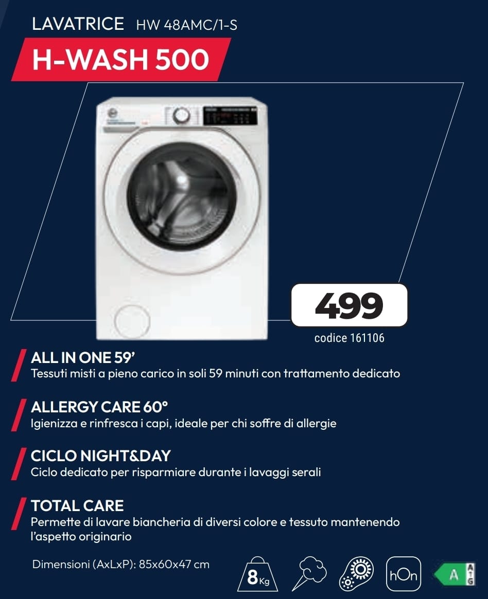 HOOVER LAVATRICE HW 48AMC/1-S