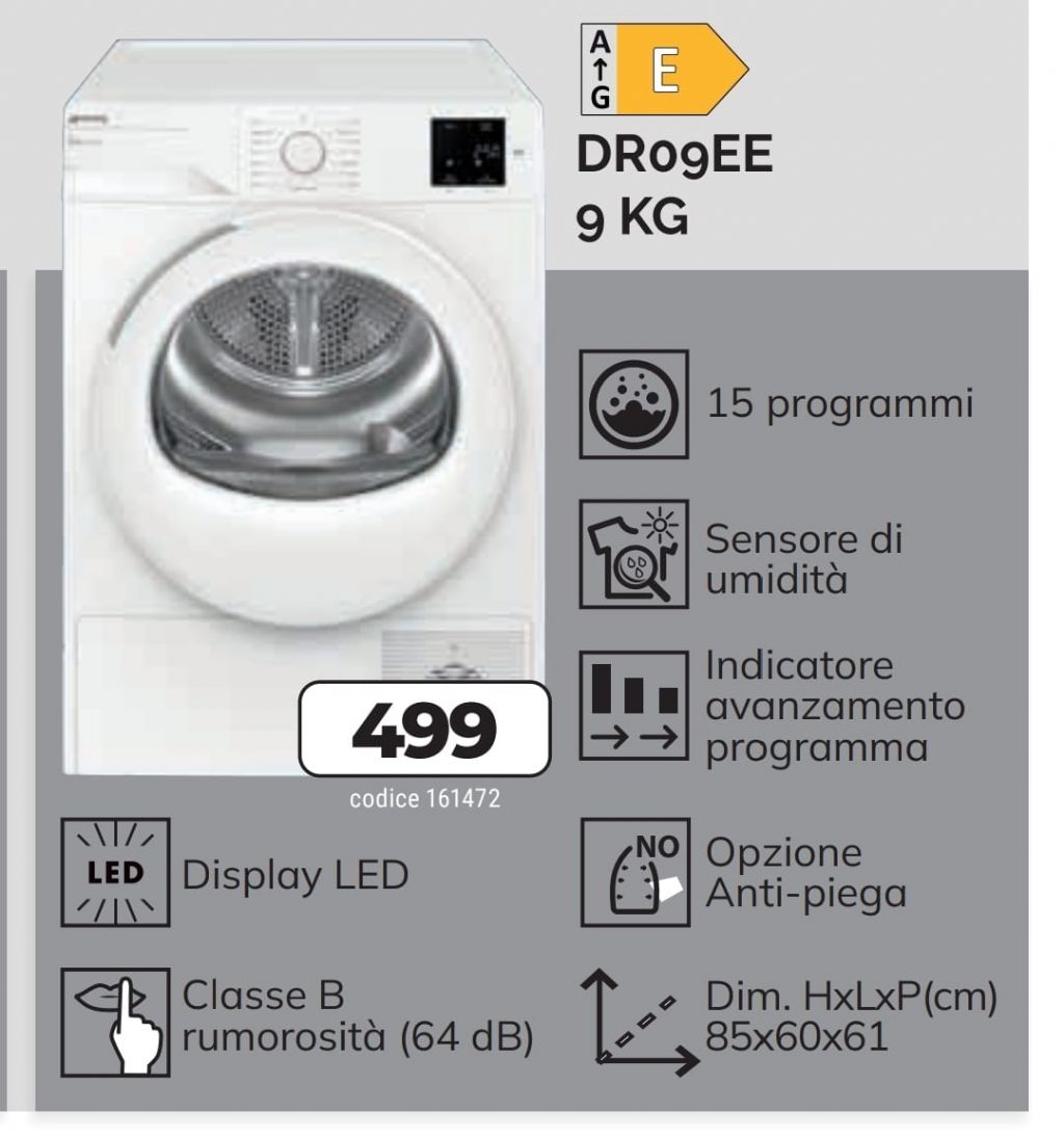 ASCIUGATRICE SMEG DR09EE