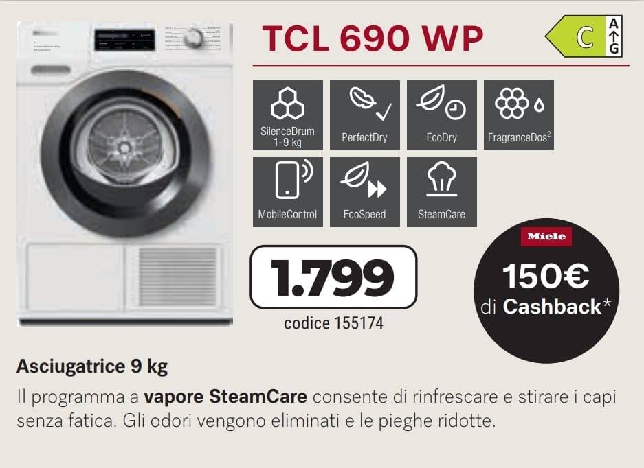 MIELE ASCIUGATRICE TCL690WP