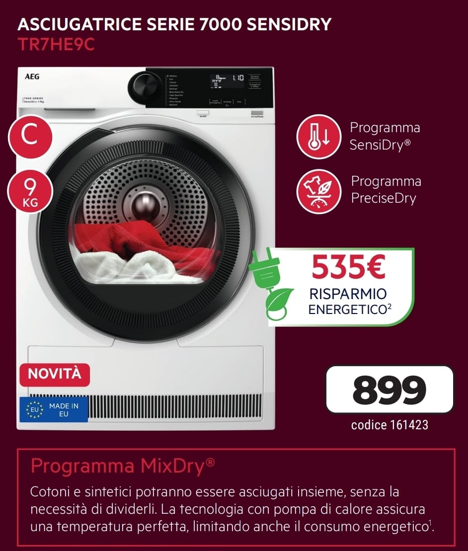 ASCIUGATRICE AEG TR7HE9C