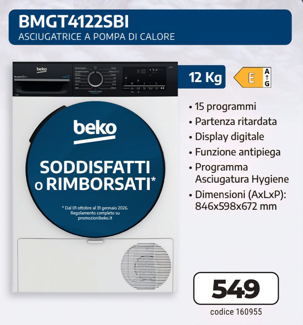 ASCIUGATRICE BEKO BMGT4122SBI