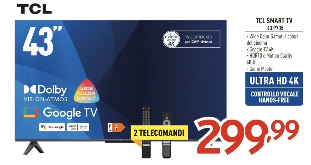 TCL 43P735 43'' 4K UHD