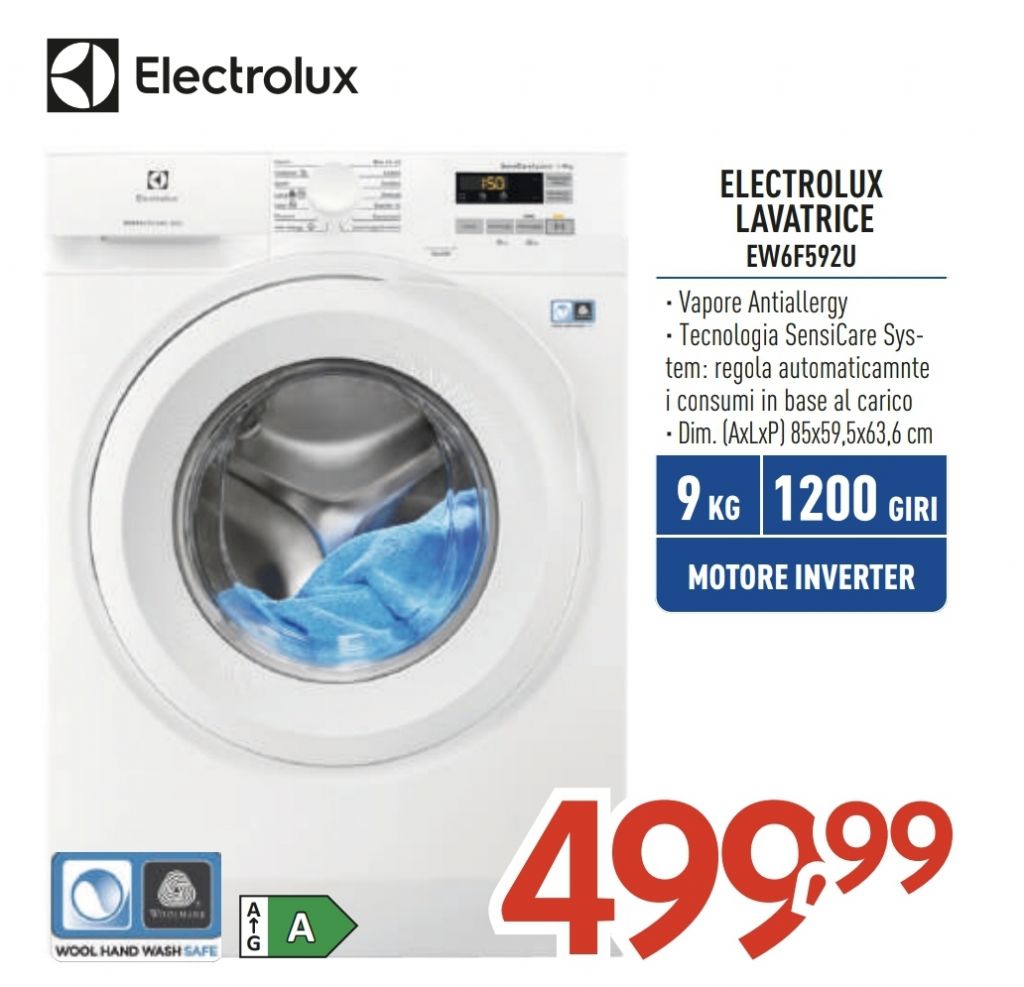 LAVATRICE ELECTROLUX EW6F592U 9KG