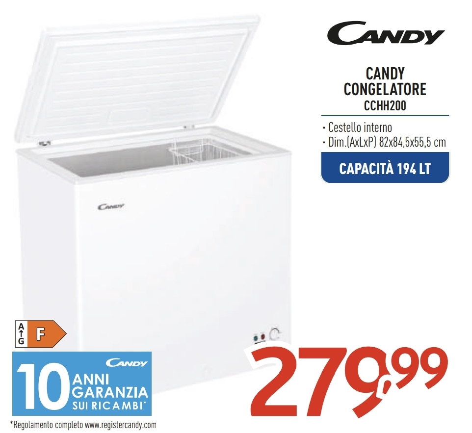 CONGELATORE CANDY CCHH200