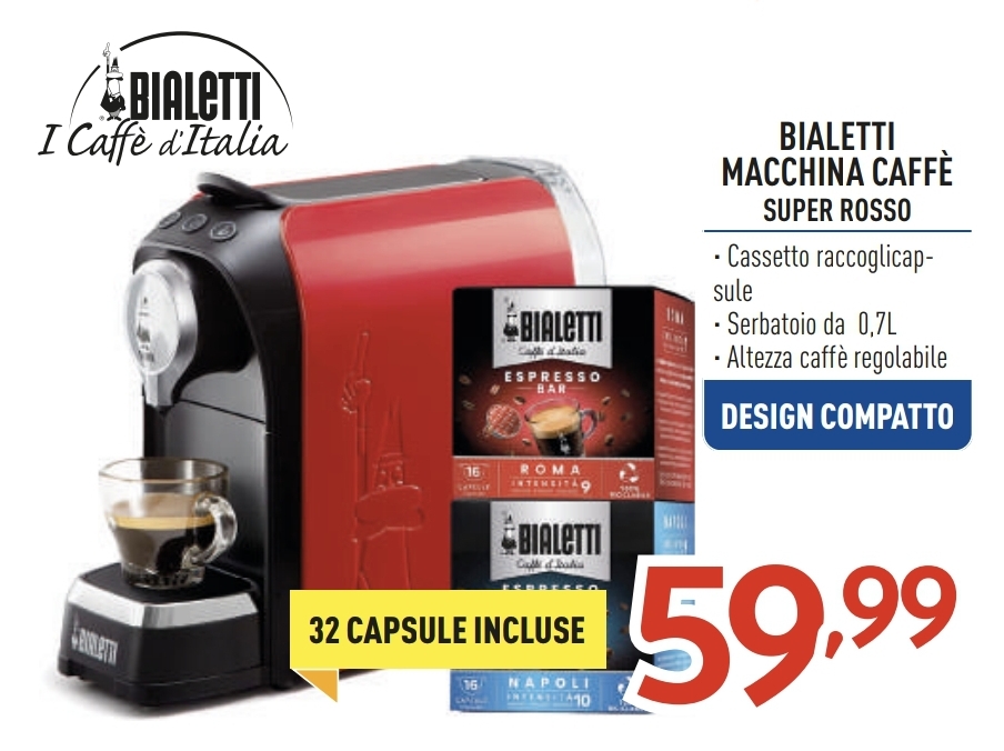 BIALETTI MACCHINA CAFFE SUPER ROSSO